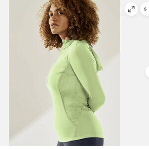 Athleta Pacifica II Hybrid Half Zip jacket, Alluring Yellow SIZE M #531169